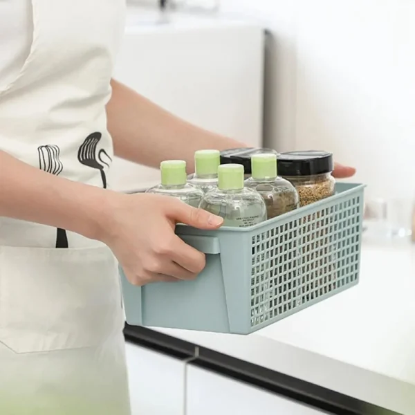 Household Storage Basket Classic Modern Organization Basket Bottom Non-Slip Easy To Disassemble Suitable For Kitchen Ba'Troom 3