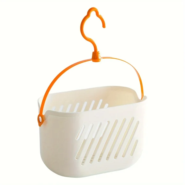 Durable hanging storage basket, shower basket with hooks, suitable for bathroom and kitchen cleaning 6