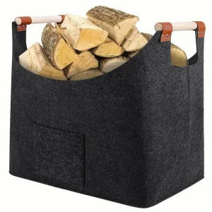 Firewood Box Large Capacity Foldable Wood Basket Foldable Clothes Storage Basket for Fireplace Wood Stove New 1