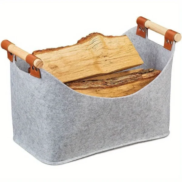 Firewood Box Large Capacity Foldable Wood Basket Foldable Clothes Storage Basket for Fireplace Wood Stove New 6