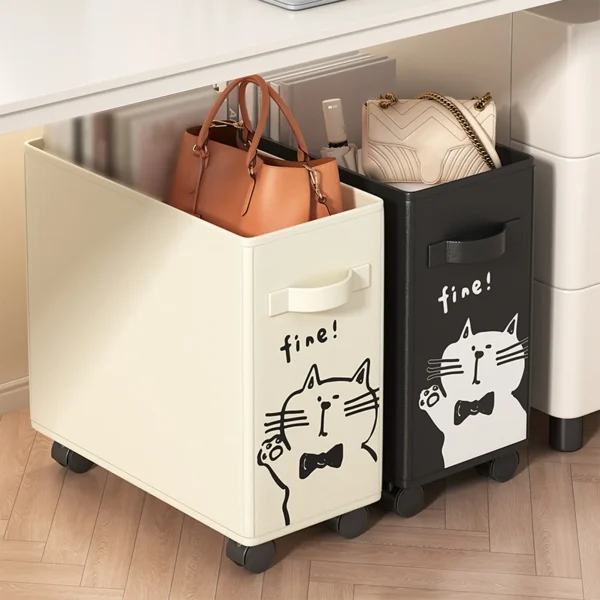 Office Under Desk Utility Cart Effortless Organization Space Saving Storage Basket Suitable for Household Living Room 1