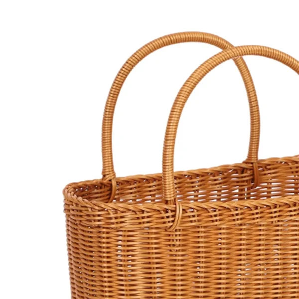 Handmade Storage Baskets Picnic Basket Imitation Rattan Household Decoration Simple and Practical for Gardening Versatile 5
