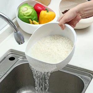 1 Piece of Rice Drainage Basket Rice Filter Fruit and Vegetable Drainage Sieve Kitchen Supplies Small Tools Multi-purpose 1