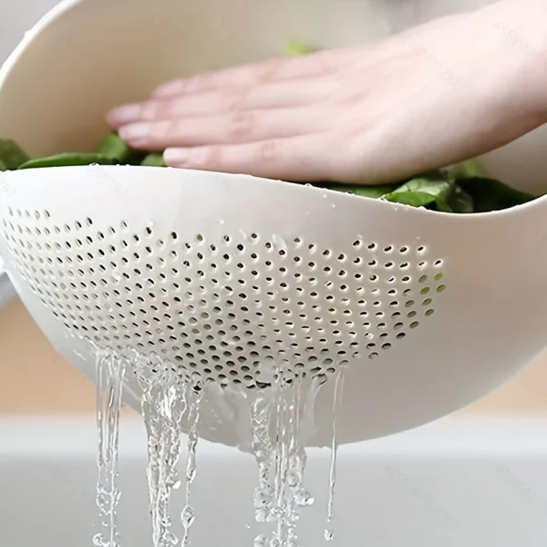 1 Piece of Rice Drainage Basket Rice Filter Fruit and Vegetable Drainage Sieve Kitchen Supplies Small Tools Multi-purpose 3