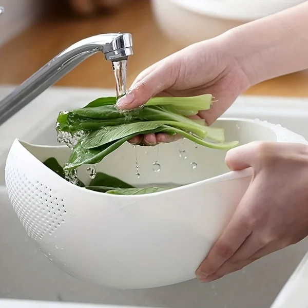 1 Piece of Rice Drainage Basket Rice Filter Fruit and Vegetable Drainage Sieve Kitchen Supplies Small Tools Multi-purpose 4