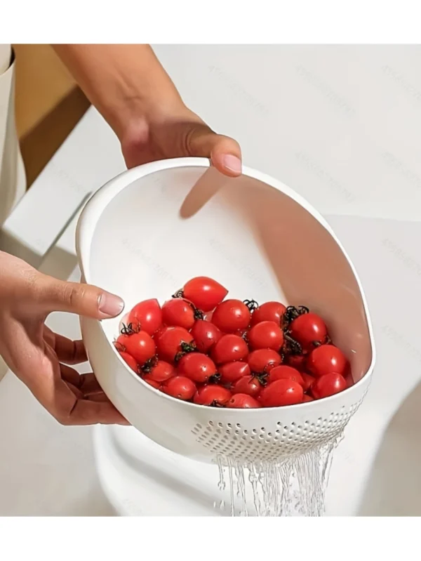 1 Piece of Rice Drainage Basket Rice Filter Fruit and Vegetable Drainage Sieve Kitchen Supplies Small Tools Multi-purpose 5