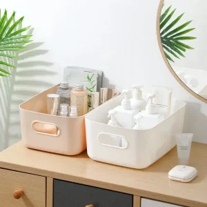 Storage box desktop cosmetics storage miscellaneous items sorting box storage basket plastic snacks household kitchen storage 1