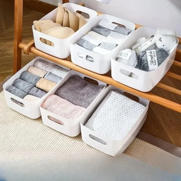 Storage box desktop cosmetics storage miscellaneous items sorting box storage basket plastic snacks household kitchen storage 2