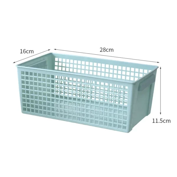 High Quality Living Room Home Storage Basket Storage Box Bathroom Desktop Storage Basket Green Hollow Out Rectangular 2