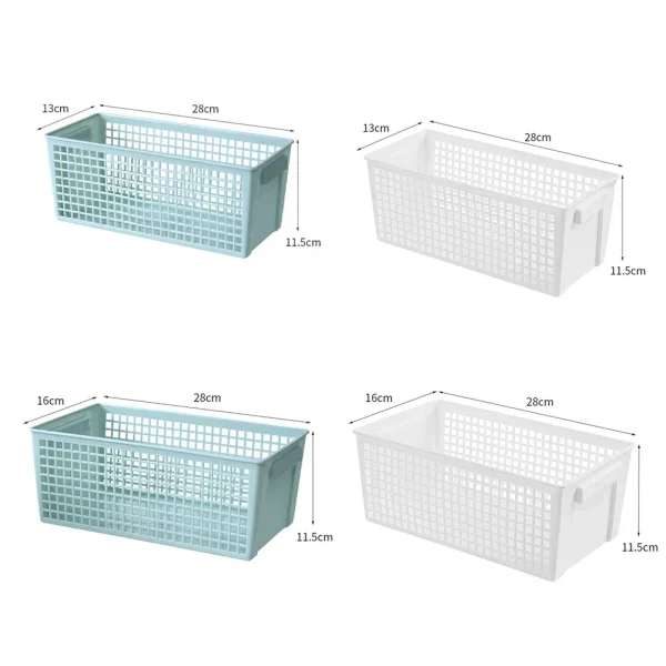 High Quality Living Room Home Storage Basket Storage Box Bathroom Desktop Storage Basket Green Hollow Out Rectangular 5