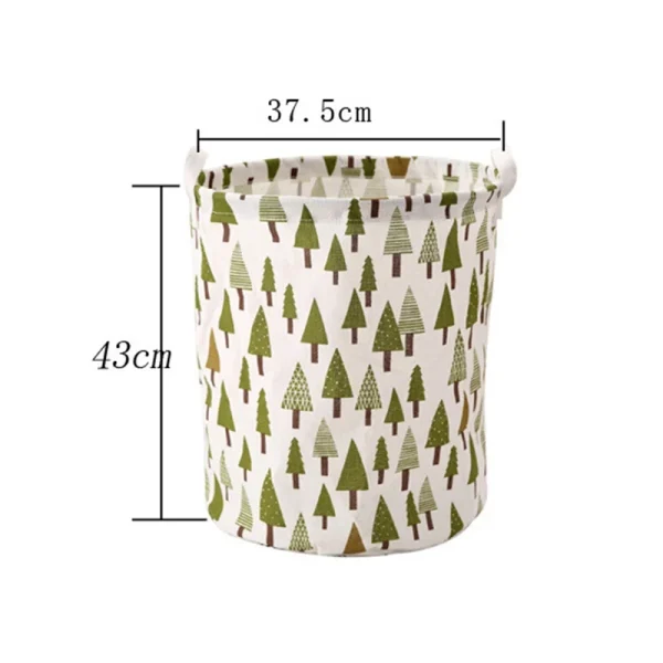Round Dirty Clothes Basket Portable Fabric Laundry Hamper Foldable Waterproof Dustproof Multifunctional Storage Bucket Sundries 6