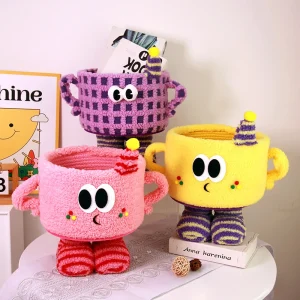 Cotton Rope Woven Storage Basket Cartoon Big Foot Little Monster Storage Basket Snacks and Toys Storage Bag Cute Home Decor 1