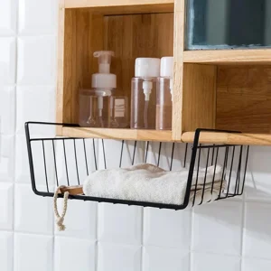 Suitable for kitchen bathroom storage hanging basket multifunctional storage rack hanging basket bedroom wardrobe storage basket 1