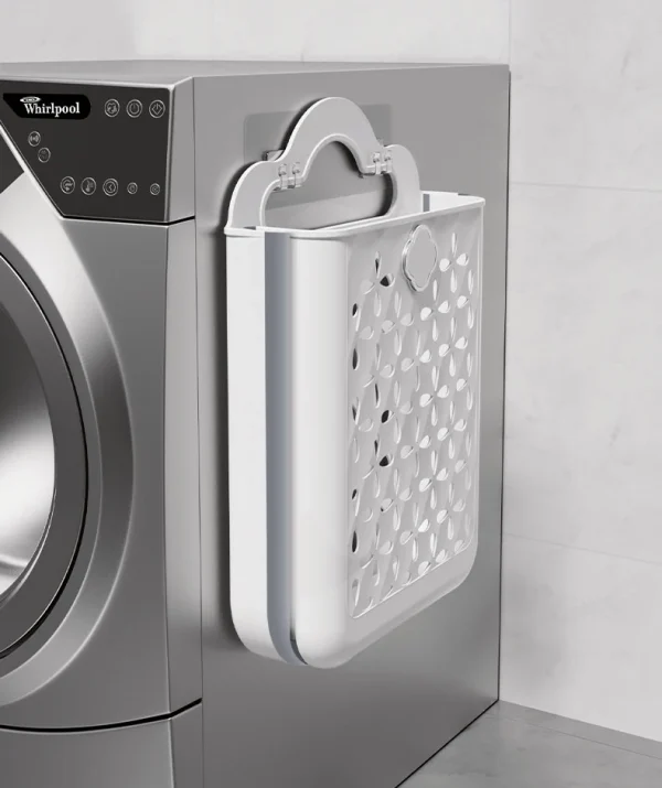 Folding Bathroom Laundry Basket Wall-mounted Dirty Clothes Storage Basket Household Laundry Bag Laundry Organizer Dropshipping 2