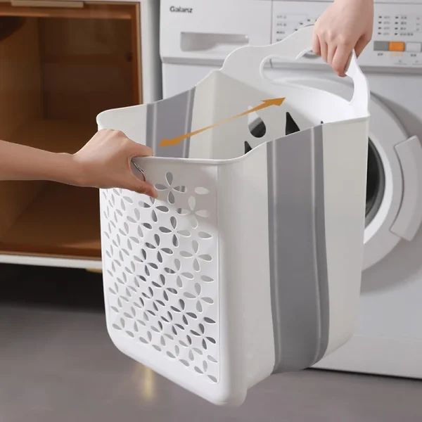 Folding Bathroom Laundry Basket Wall-mounted Dirty Clothes Storage Basket Household Laundry Bag Laundry Organizer Dropshipping 6