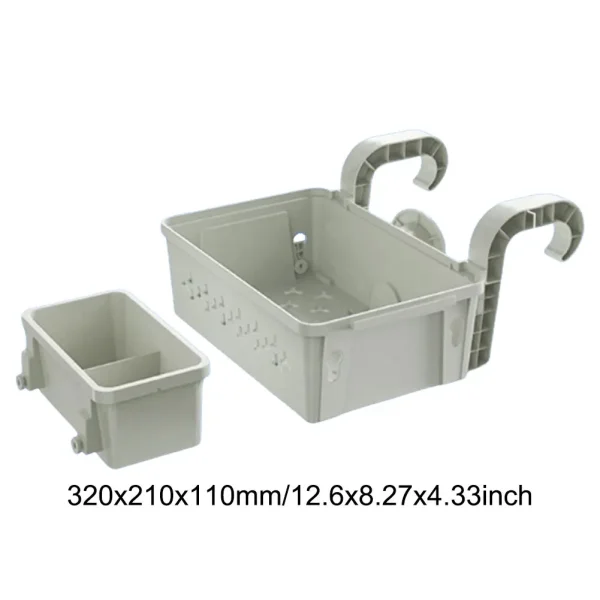 Swimming Pool Storage Basket with Cup Holders Top Rails Ground Pool Storage Basket Swimming Pool Hanging Storage Accessories 6
