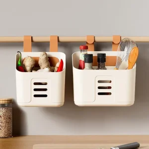 Wall Hanging Shower Toiletries Hanging Basket Bathroom Plastic Makeup Organizer Bathroom Toilet Drainer Bucket Storage Holder 1