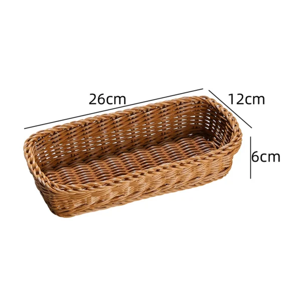 Imitation Rattan Hotel Restaurant Knife And Fork Basket Chopstick Storage Box Seasoning Jar Storage Basket Woven Basket 6