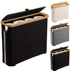 Bathroom Toilet Paper Storage Basket Bath Organizer with Lid Visible Tissue Holder for Bathroom Accessories Waterproof Design 1