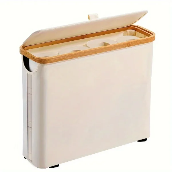 Bathroom Toilet Paper Storage Basket Bath Organizer with Lid Visible Tissue Holder for Bathroom Accessories Waterproof Design 3