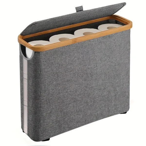 Bathroom Toilet Paper Storage Basket Bath Organizer with Lid Visible Tissue Holder for Bathroom Accessories Waterproof Design 5
