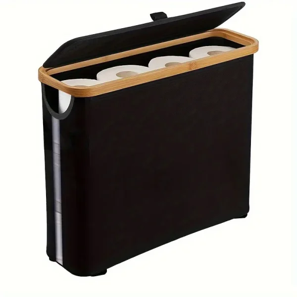 Bathroom Toilet Paper Storage Basket Bath Organizer with Lid Visible Tissue Holder for Bathroom Accessories Waterproof Design 6