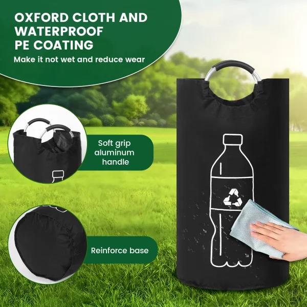 82/115L Empty Bottle Storage Basket Folding Kitchen Wastewater Bottle Collector Bag with Aluminum Handle Large Capacity Bin 5
