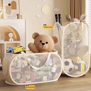 Children's Toys Storage Basket Storage Box Sub Block Plush Toy Large capacity Household Multifunctional Laundry Basket Organizer 1