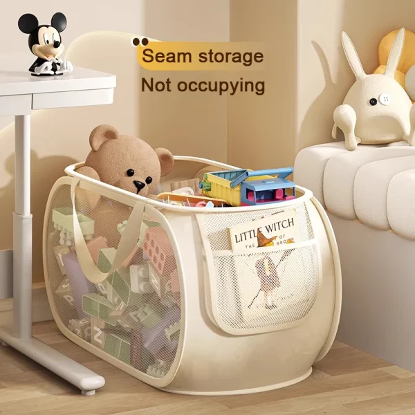 Children's Toys Storage Basket Storage Box Sub Block Plush Toy Large capacity Household Multifunctional Laundry Basket Organizer 4