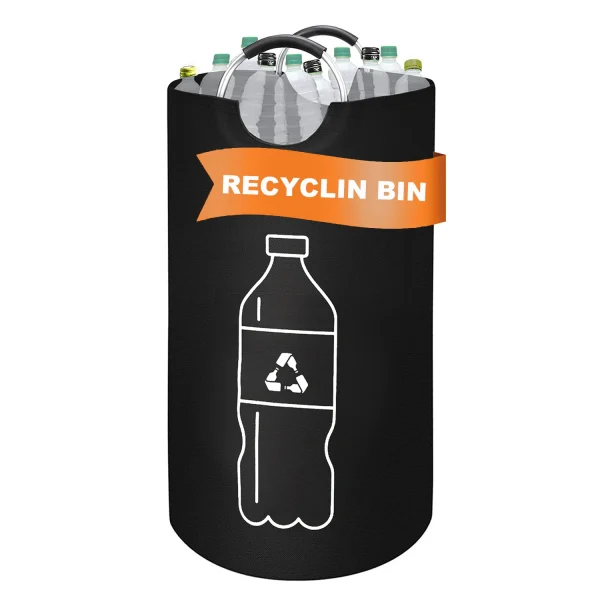 Aluminum handle recycling bottle storage dirty clothes basket detachable storage basket home folding recycling box 5