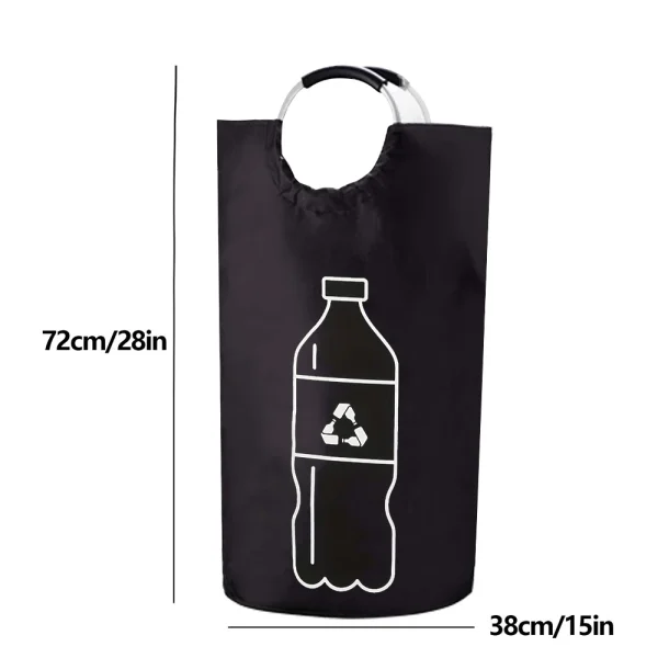 Aluminum handle recycling bottle storage dirty clothes basket detachable storage basket home folding recycling box 6