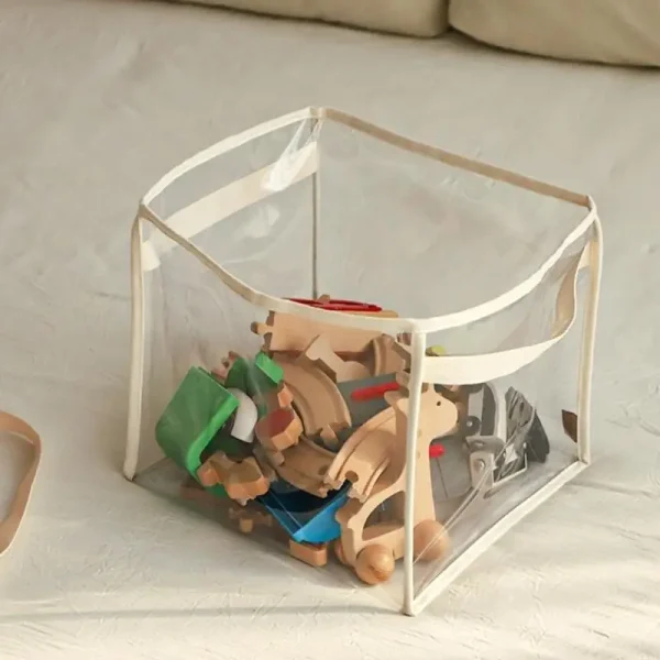 Kids Friendly Toy Storage Box Clear Sturdy PVC Storage Basket Home Accessory Dropshipping 3