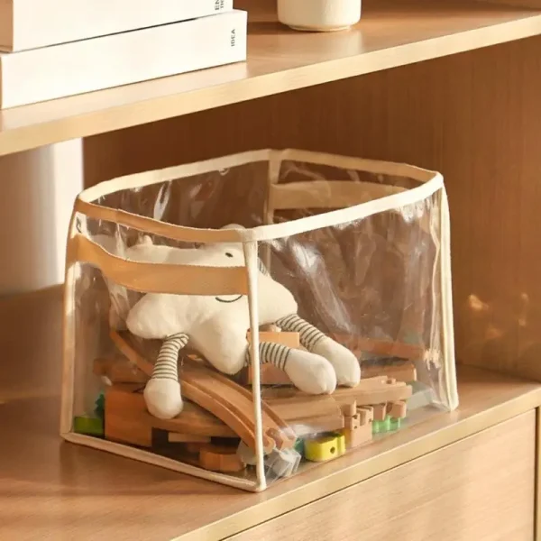 Kids Friendly Toy Storage Box Clear Sturdy PVC Storage Basket Home Accessory Dropshipping 5
