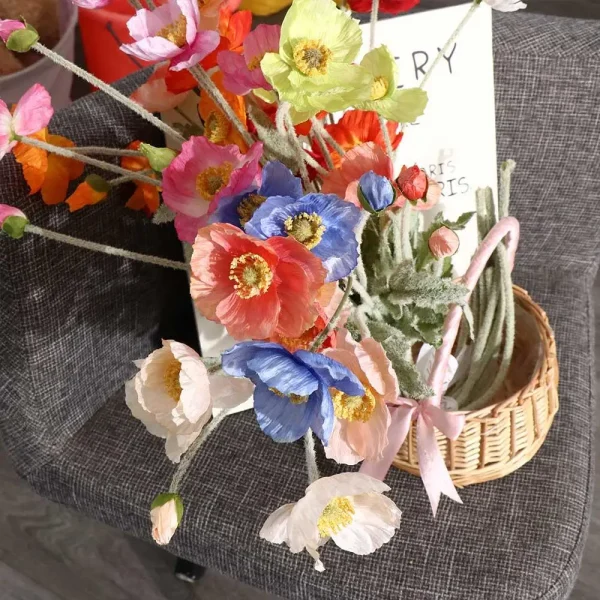 Flower Girl Hand Woven Photo Props Flower Basket Decoration Storage Basket Clutter Organizer Desktop Decoration Flower Basket 3