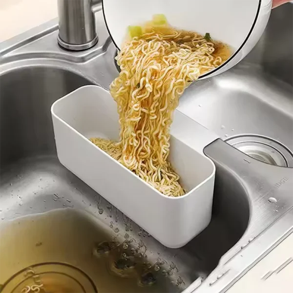 Kitchen Sink Sink Wall-Mounted Drain Basket Vegetable and Fruit Dishes Sponge Storage Basket Storage Rack 6