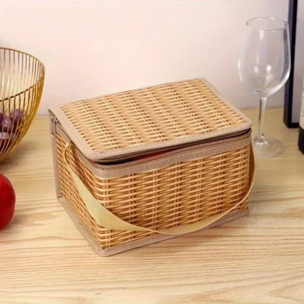 New Portable Food Container Basket Insulation Bag Lunch Box Picnic Bag for Outdoor Camping Home Storage 3
