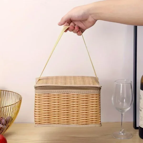 New Portable Food Container Basket Insulation Bag Lunch Box Picnic Bag for Outdoor Camping Home Storage 4