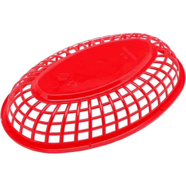 6/12/24Pcs Fast Food Baskets, Plastic Serving Tray for Deli Chicken Burgers Sandwiches Fries - Foodservice / Restaurant Supplies 3