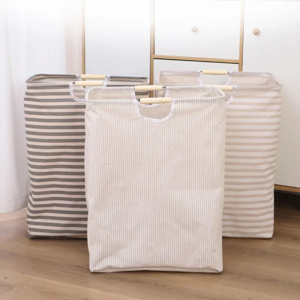 1PC A Portable, Foldable Fabric Waterproof Bathroom Storage Basket For Dirty Clothes 2