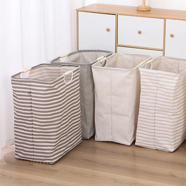 1PC A Portable, Foldable Fabric Waterproof Bathroom Storage Basket For Dirty Clothes 3