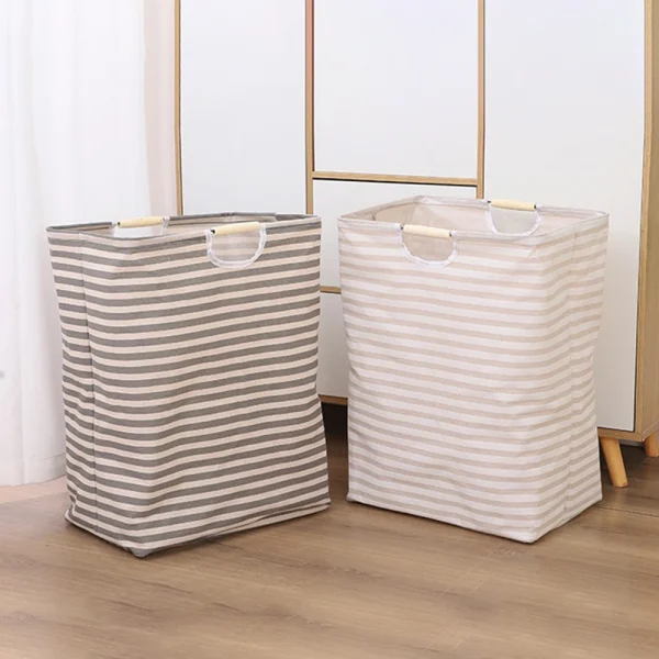 1PC A Portable, Foldable Fabric Waterproof Bathroom Storage Basket For Dirty Clothes 4
