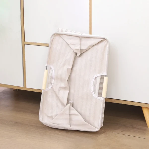 1PC A Portable, Foldable Fabric Waterproof Bathroom Storage Basket For Dirty Clothes 6