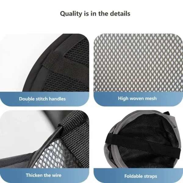 Durable Folding Simple Laundry Basket Large Washable Clothes Toy Storage Organizer Fashion Mesh Breathable Bathroom Accessories 4