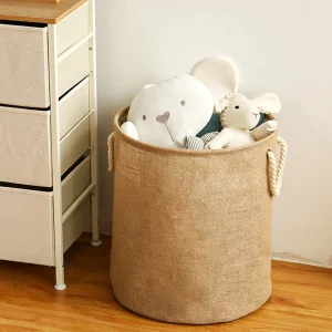 Foldable Dirty Laundry Basket Large Capacity Clothes Storage Linen Washing Baskets Toy Organizer Portable Rope Storage Bucket 1