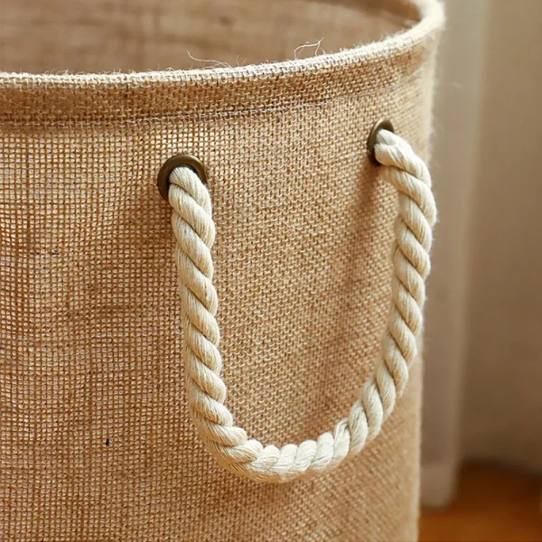 Foldable Dirty Laundry Basket Large Capacity Clothes Storage Linen Washing Baskets Toy Organizer Portable Rope Storage Bucket 4