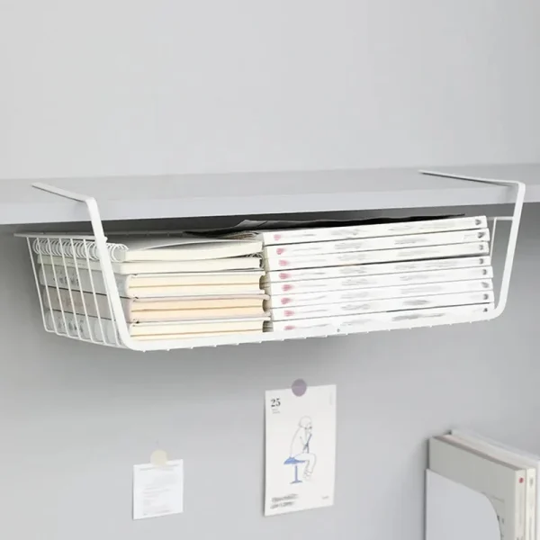 Multi Functional Perforated Kitchen Bathroom Storage Hanging Basket Storage Rack Iron Bottom Hanging Basket Hanging Wire Basket 6