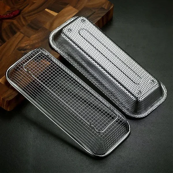 New Stainless Steel Washing Basket Mesh Colander Sink Strainer Colander Net Baskets Washing Basin Storage Basket Kitchen Supply 2