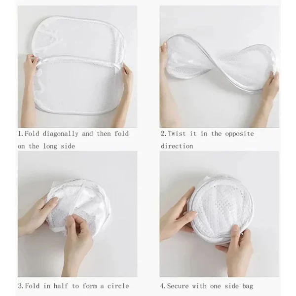 Mesh Laundry Basket Foldable Small Dirty Storage Basket Livingroom Bedroom Change Clothes Basket Portable Business Travel 5