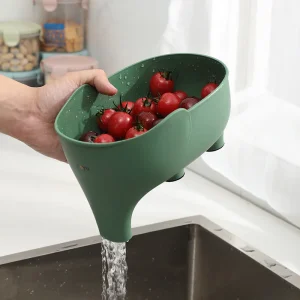 1PC Drain Basket Kitchen Multifunctional Sink Filter Household Vegetable and Fruit Washing Basket Elephant Drain Basket 1