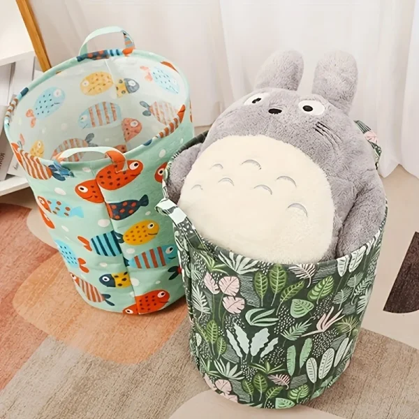 Fabric storage basket, clothes, toys, sundries, dirty clothes basket, household moisture-proof and mildew-proof storage basket 4